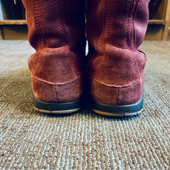 Chaco Brick Red Waterproof Suede Andorra Lace Up Boots, size 8.5 39.5 - Picture 9 of 13